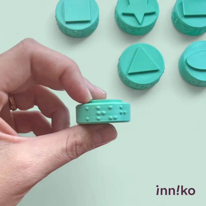 inniko® sada pečiatok s Braillovým písmom | Geometrické tvary
