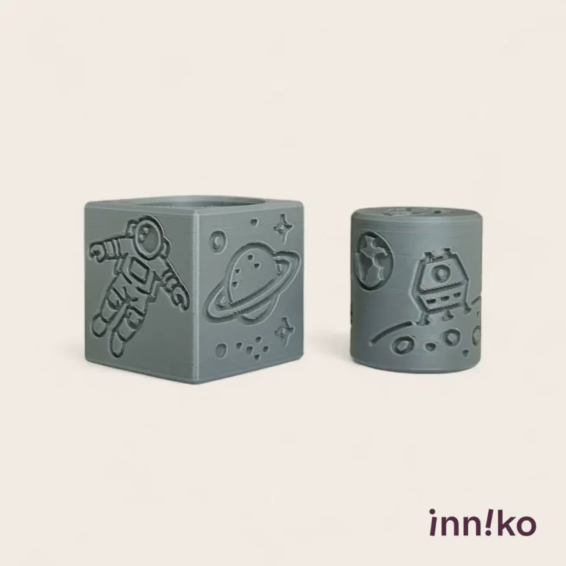 Obtiskovací kostka s válečkem 2v1 | Vesmír