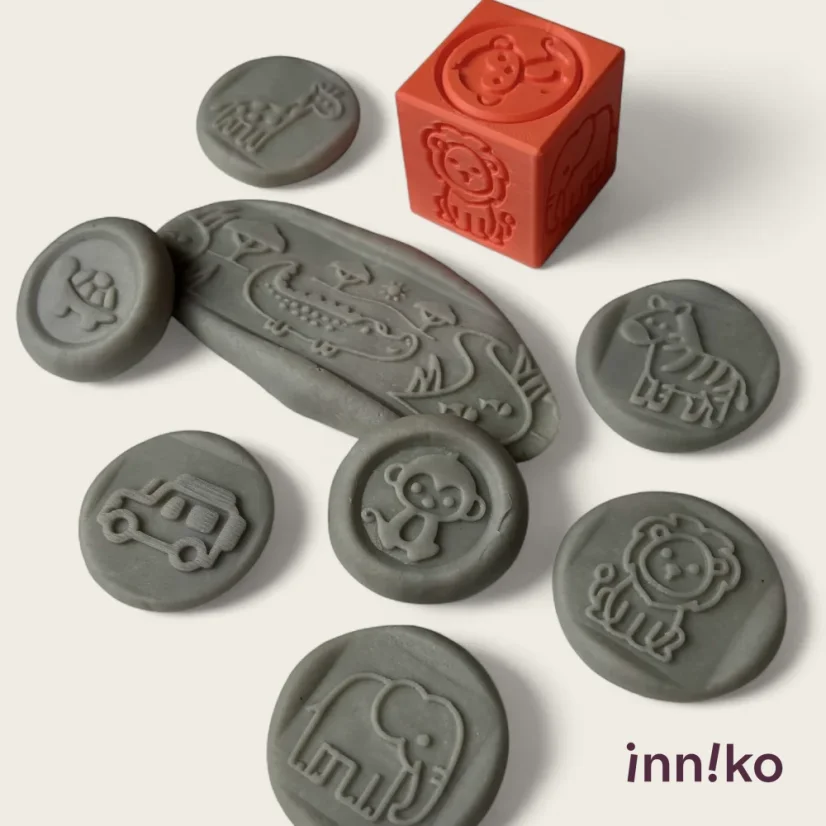 Obtiskovací kostka s válečkem 2v1 | Safari