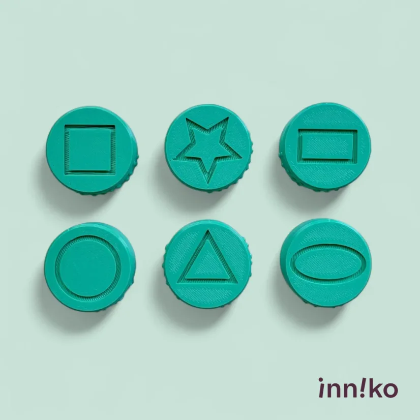 inniko® sada pečiatok s Braillovým písmom | Geometrické tvary