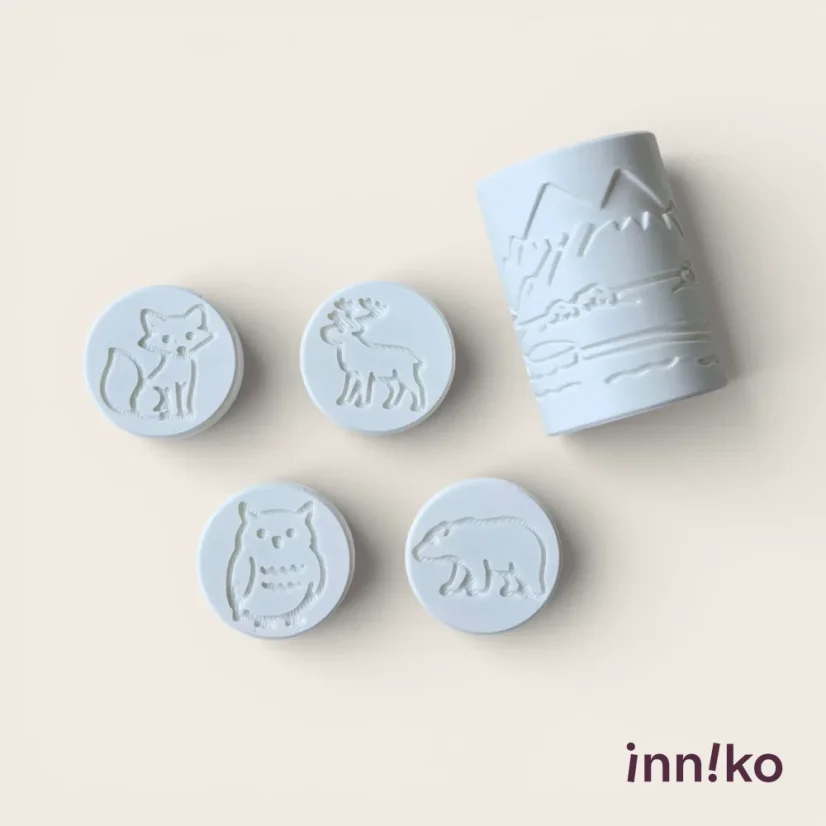 inniko® sada pečiatok s valčekom | Arktída - stopy zvierat