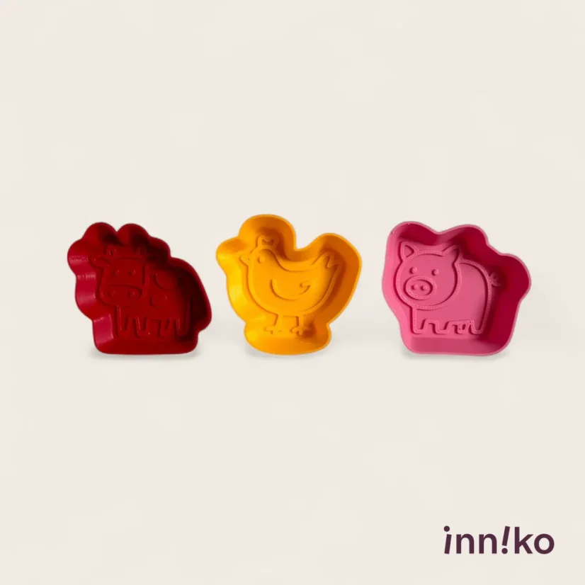 Bábovičky do kinetického písku 3 ks | Farma