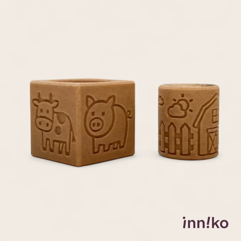 Obtiskovací kostka s válečkem 2v1 | Farma