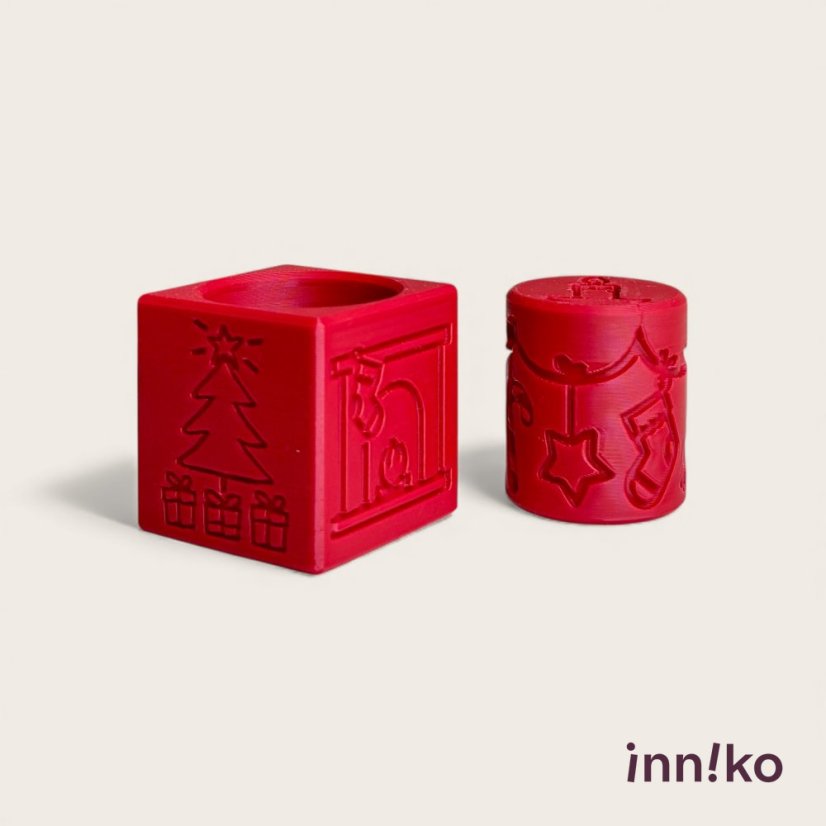 Obtiskovací kostka s válečkem 2v1 | Vánoce doma