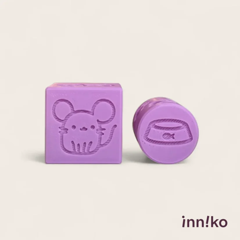 Obtiskovací kostka s válečkem 2v1 | Kočičky