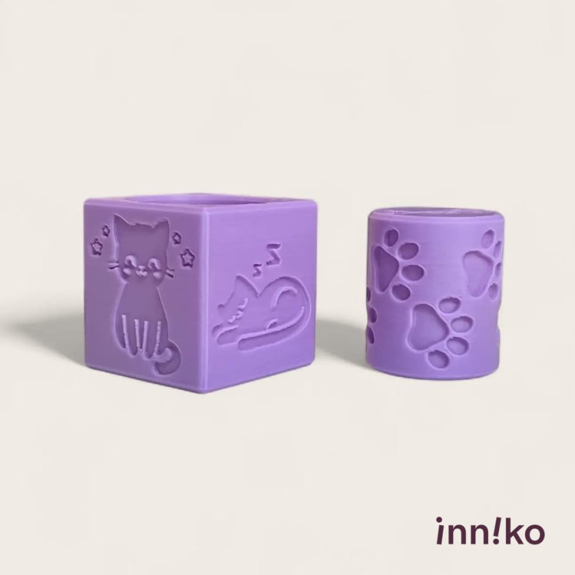 Obtiskovací kostka s válečkem 2v1 | Kočičky