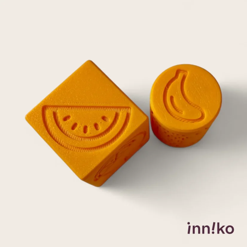 Obtiskovací kostka s válečkem 2v1 | Tropické plody