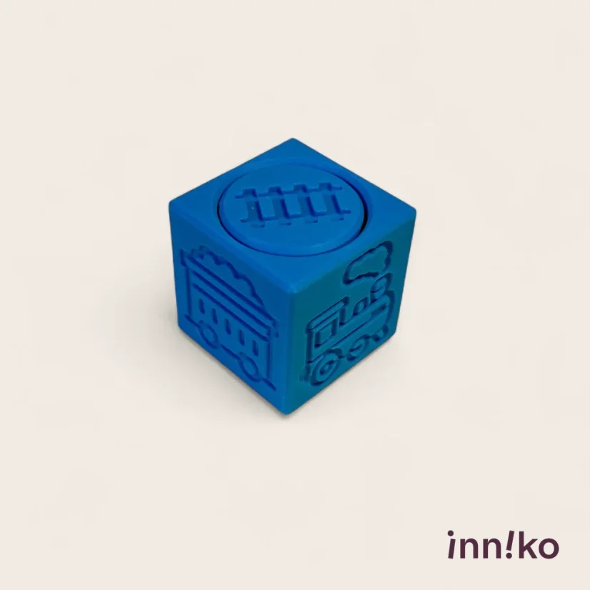 Obtiskovací kostka s válečkem 2v1 | Vláčky