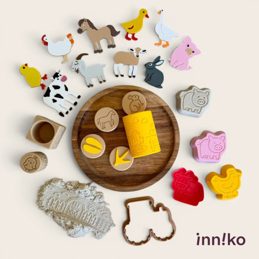 Veľká sada hračiek k modelovacej hmote inniko® | Farma