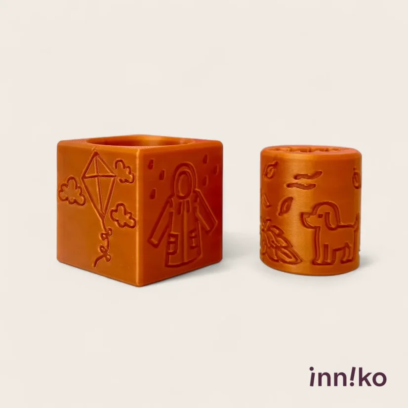 Obtiskovací kostka s válečkem 2v1 | Jeseň