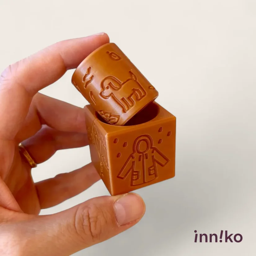 Obtiskovací kostka s válečkem 2v1 | Jeseň