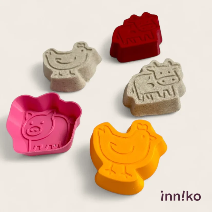 Bábovičky do kinetického písku 3 ks | Farma