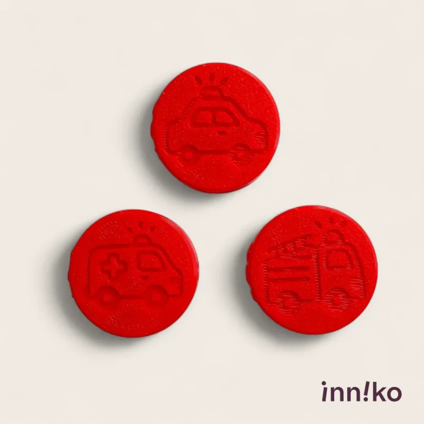 Sada tiskátek | Vozidla IZS s telefonními čísly