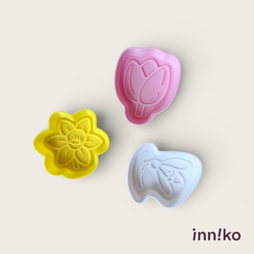 inniko® formičky na kinetický piesok, 3 ks | Jarné kvety