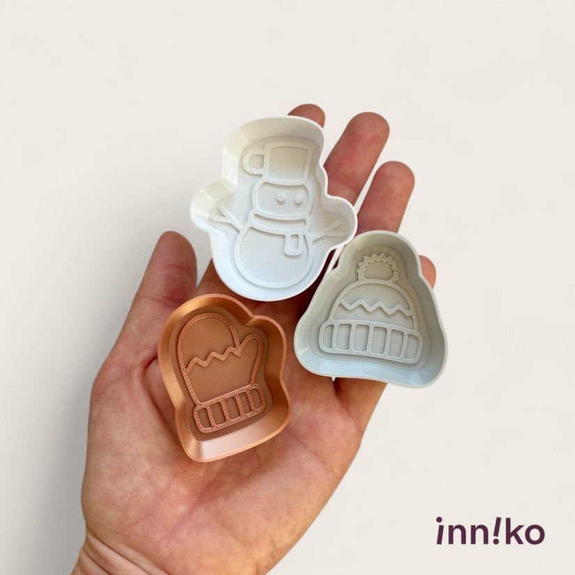 Bábovičky do kinetického piesku 3 ks | Zima