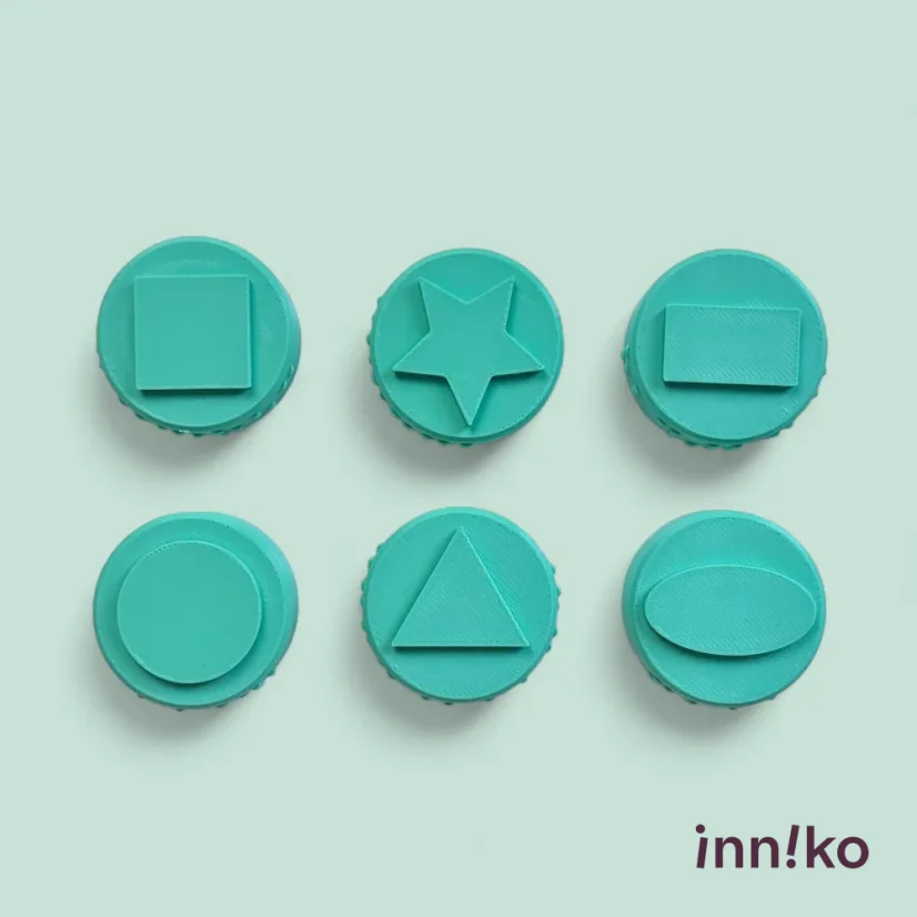 inniko® sada pečiatok s Braillovým písmom | Geometrické tvary