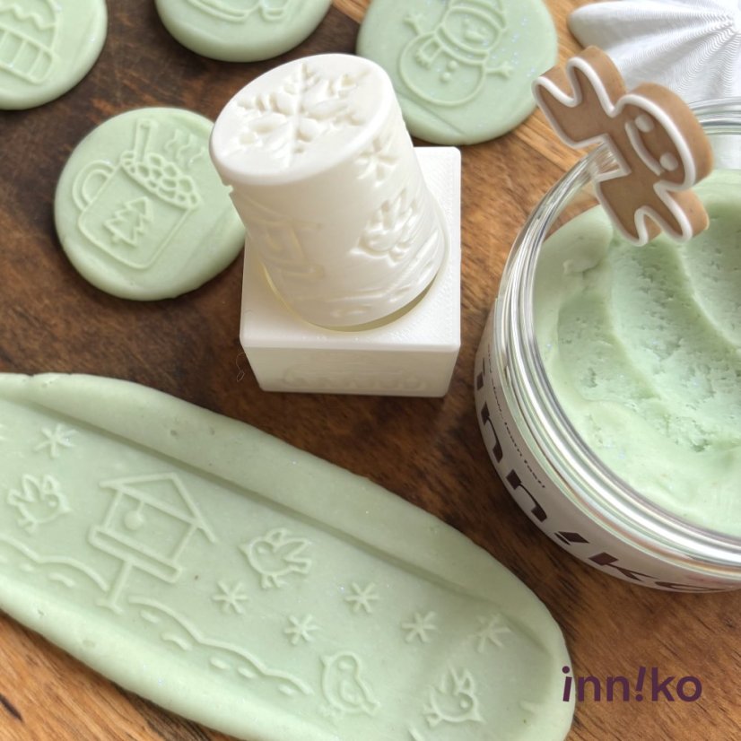 Modelína 180 g | Zimná trblietavá