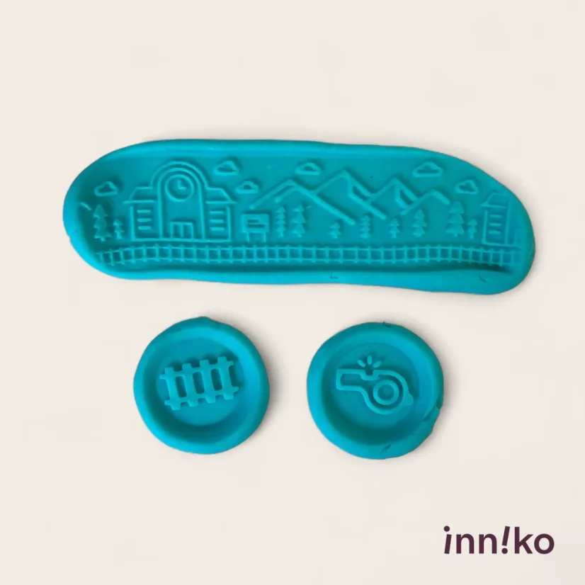 Obtiskovací kostka s válečkem 2v1 | Vláčky