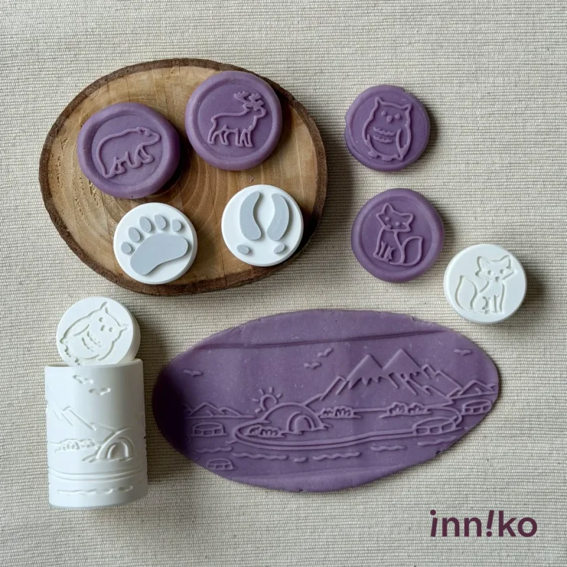 Sada pečiatok s valčekom | Arktída - stopy zvierat