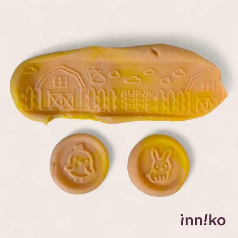 Obtiskovací kostka s válečkem 2v1 | Farma