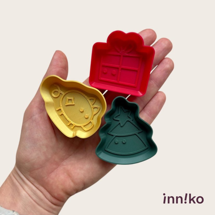 Bábovičky do kinetického piesku 3 ks | Vianoce