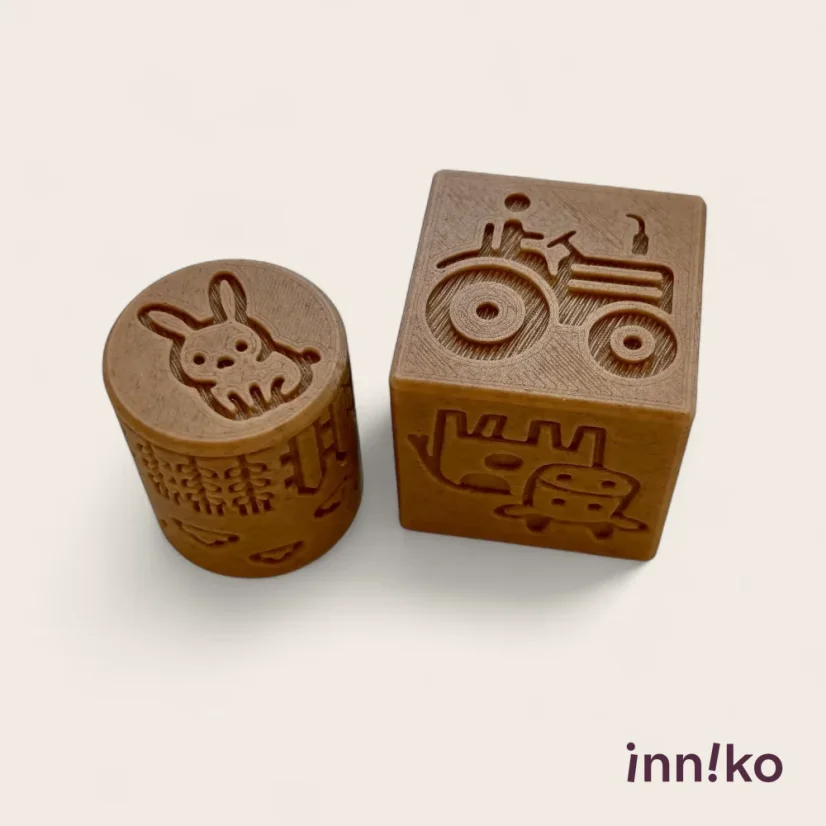 Obtiskovací kostka s válečkem 2v1 | Farma