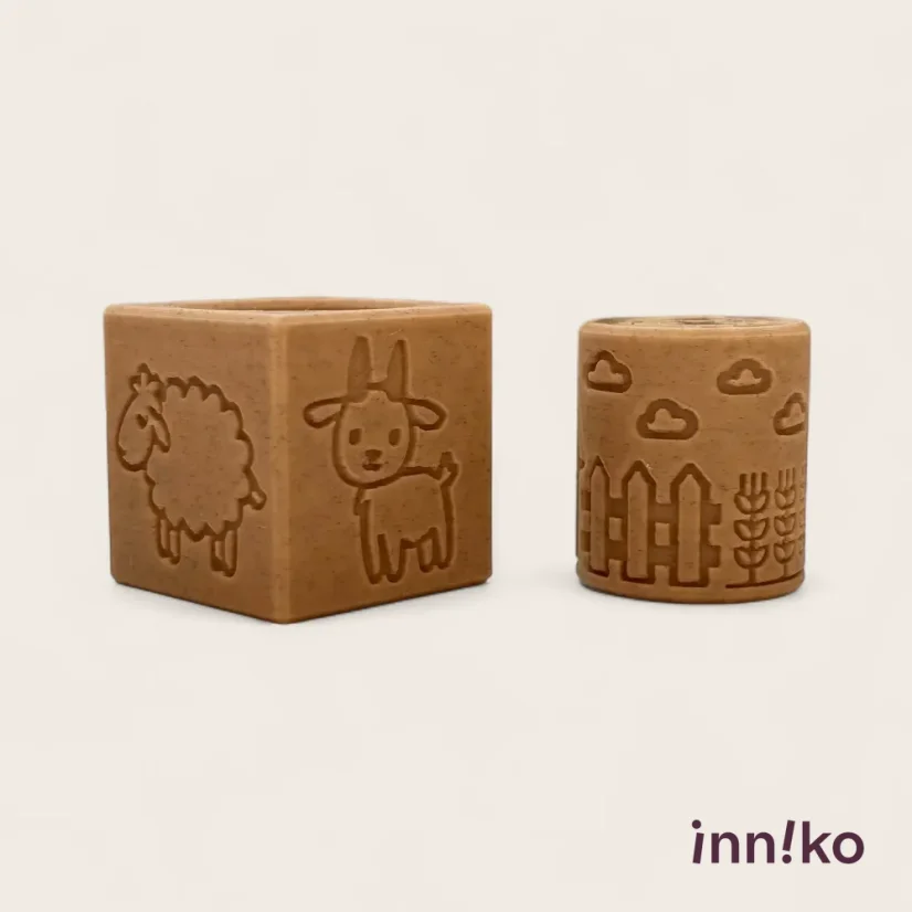 Obtiskovací kostka s válečkem 2v1 | Farma