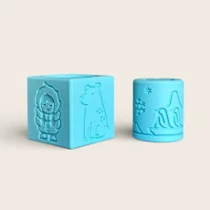 Obtiskovací kostka s válečkem 2v1 | Polární zvířata