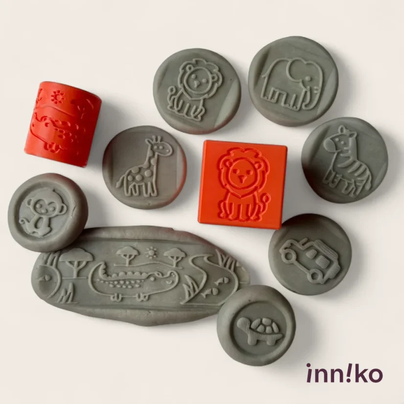 Obtiskovací kostka s válečkem 2v1 | Safari