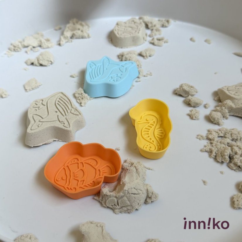 Bábovičky do kinetického piesku 3 ks | Morský život