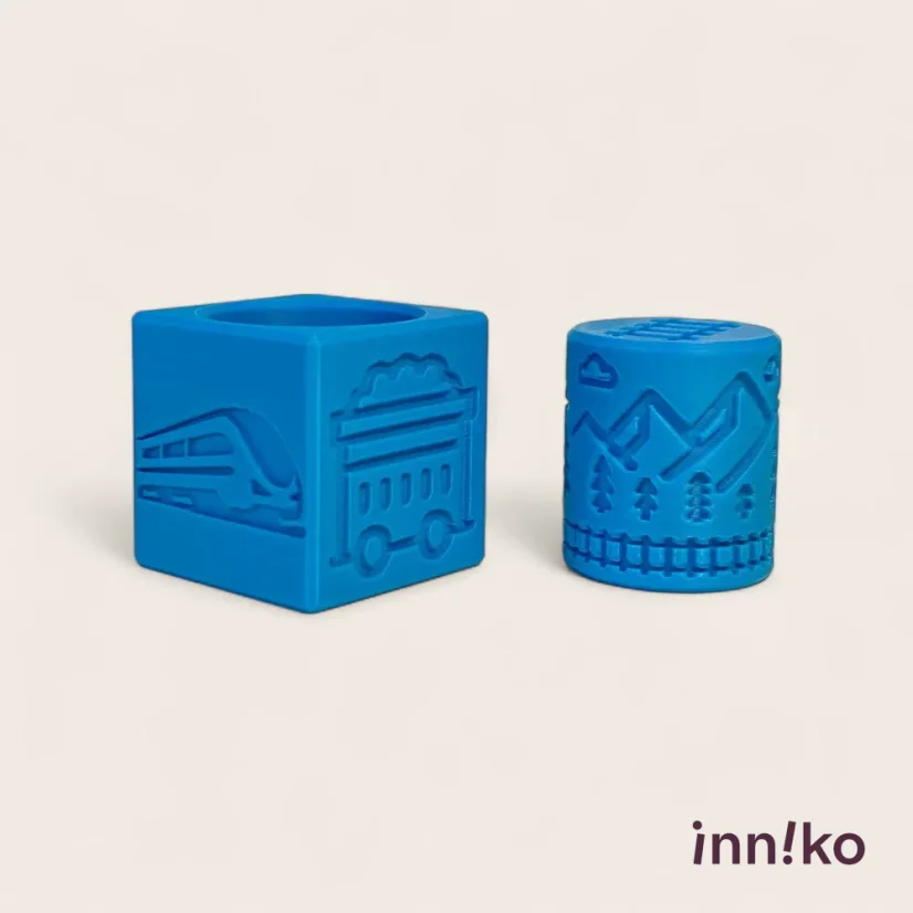 Obtiskovací kostka s válečkem 2v1 | Vláčky