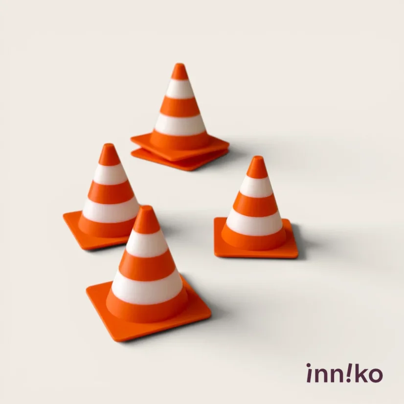 WooBeWee™ Pomôcka na hranie | Dopravné kužele zo stavby 5 ks