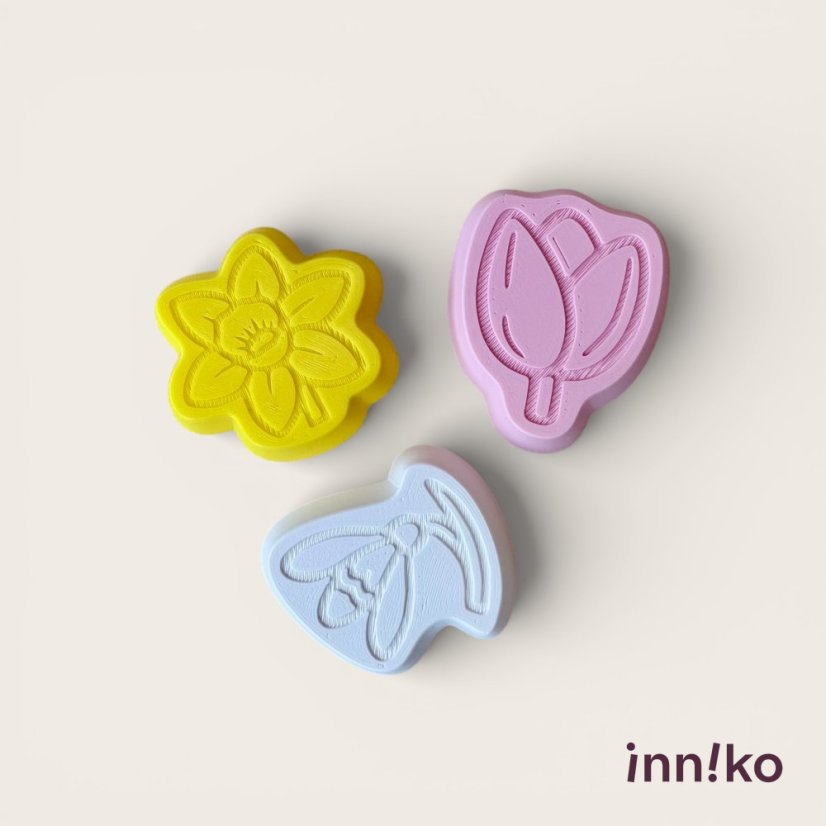 inniko® formičky na kinetický piesok, 3 ks | Jarné kvety